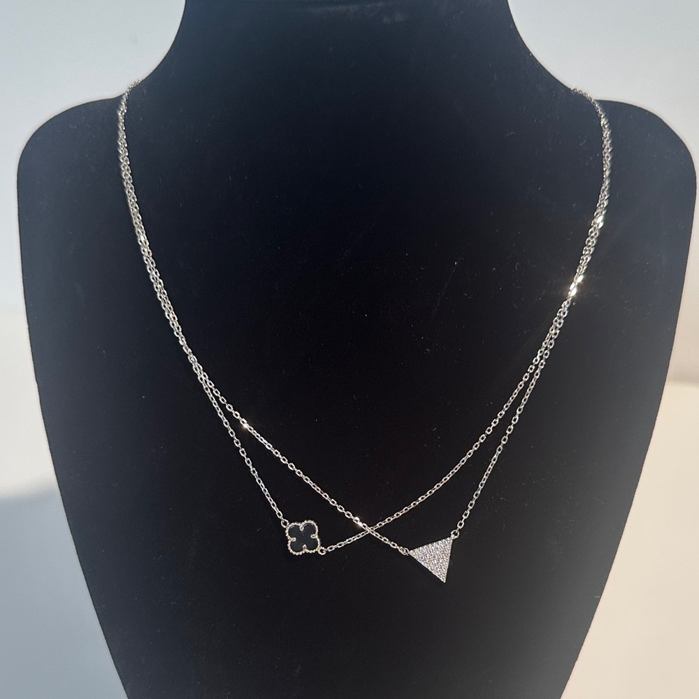Silver Double-Layer Necklace